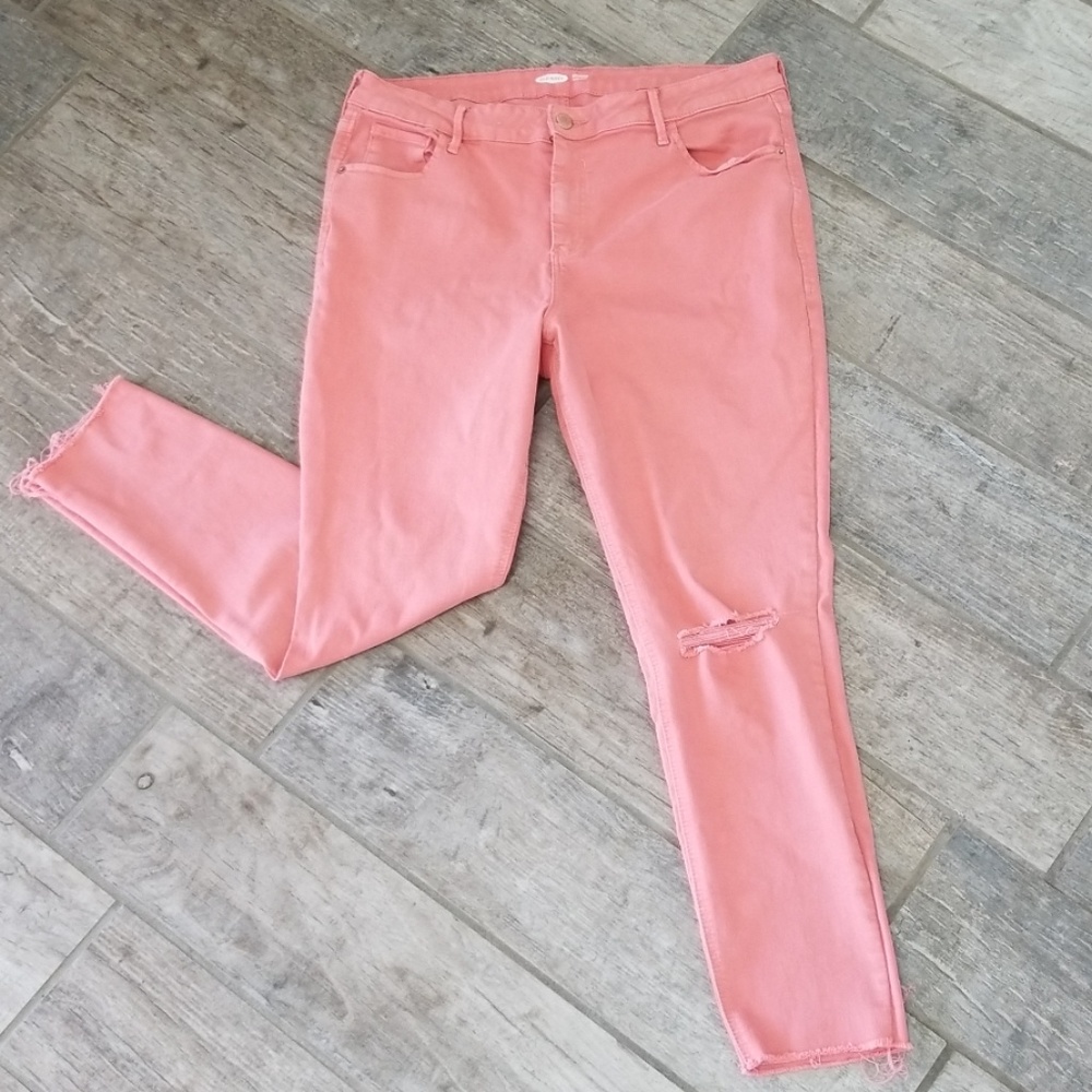 Old Navy Skinny Jeans in Coral Pink